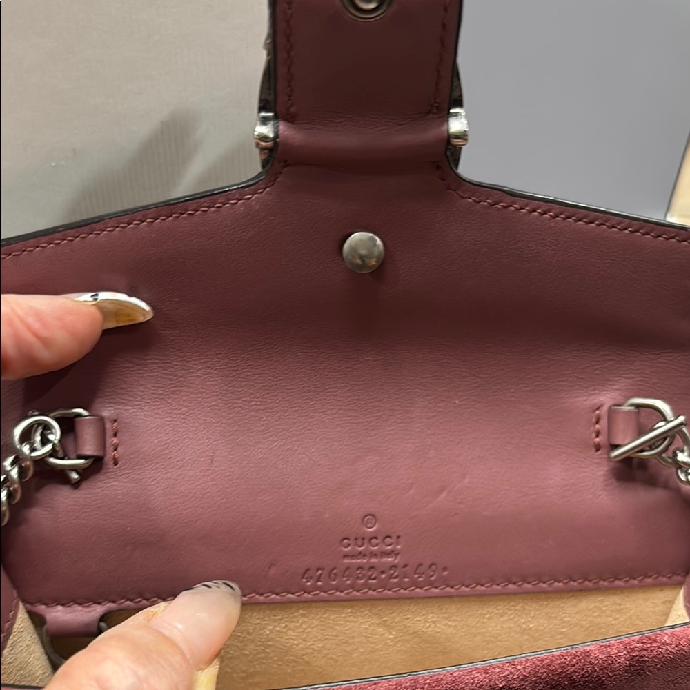 Gucci GG Supreme Monogram Mini Dionysus BLOOM Canvas/suede Shoulder/crossbody/ - Picture 5 of 13